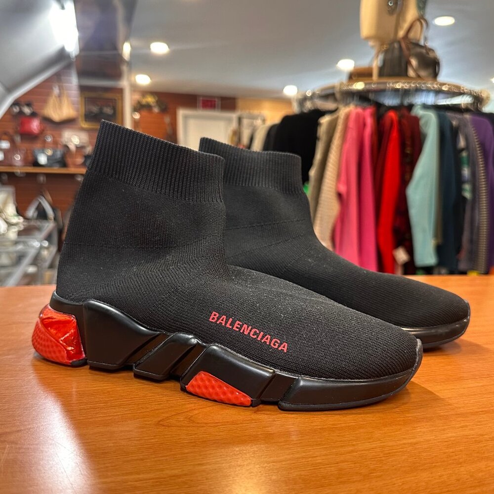 Balenciaga Red/Black Sneakers - Size 7.5
